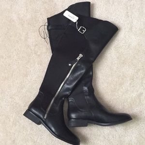 NWT Charming Charlie’s black over the knee boots